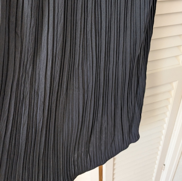 DKNY Black Ruffle Pleated Bustier Midi Dress - Picture 4 of 7